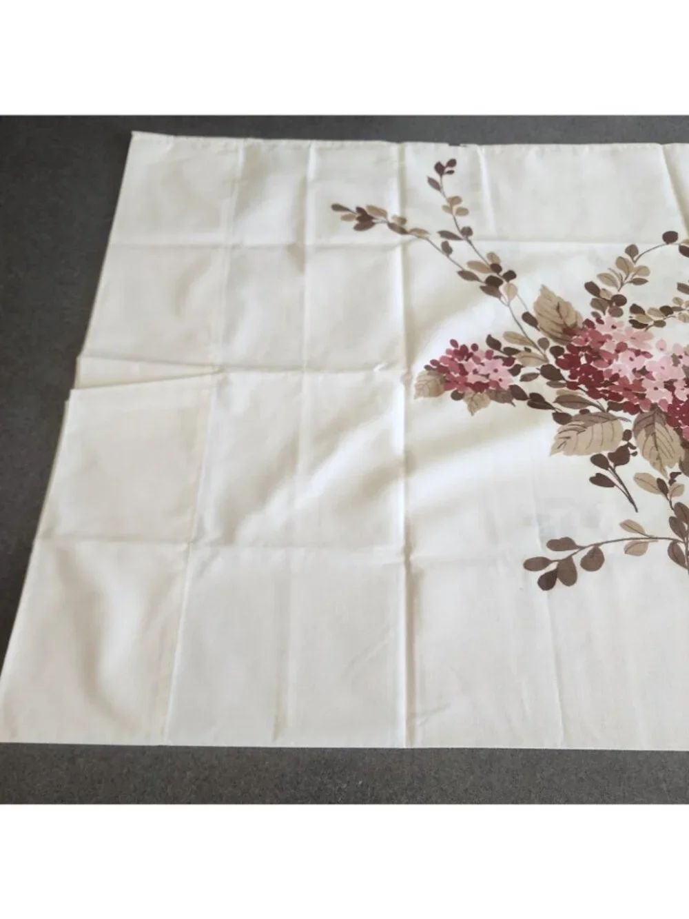 Vintage Springmaid King Pillowcases Set of 2 Pink Mauve Hydrangea Floral Percale